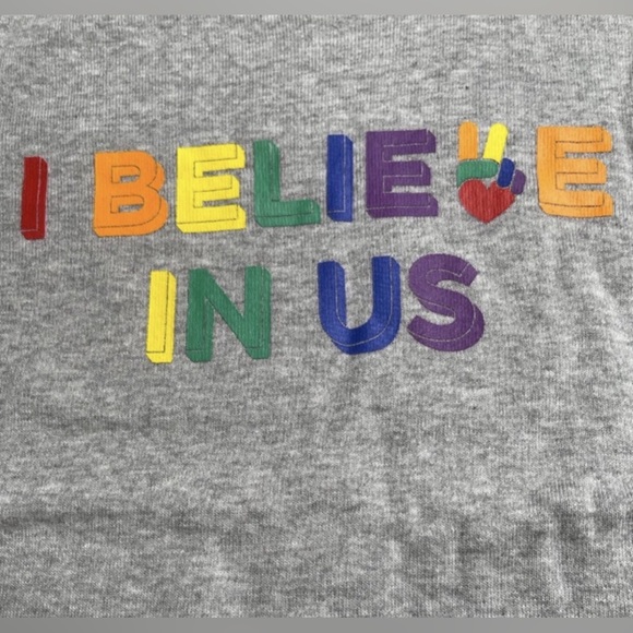 Old Navy- I Believe In Us T Shirt-Women's Size: Medium-Color: Grey-NEW!! - Picture 5 of 11